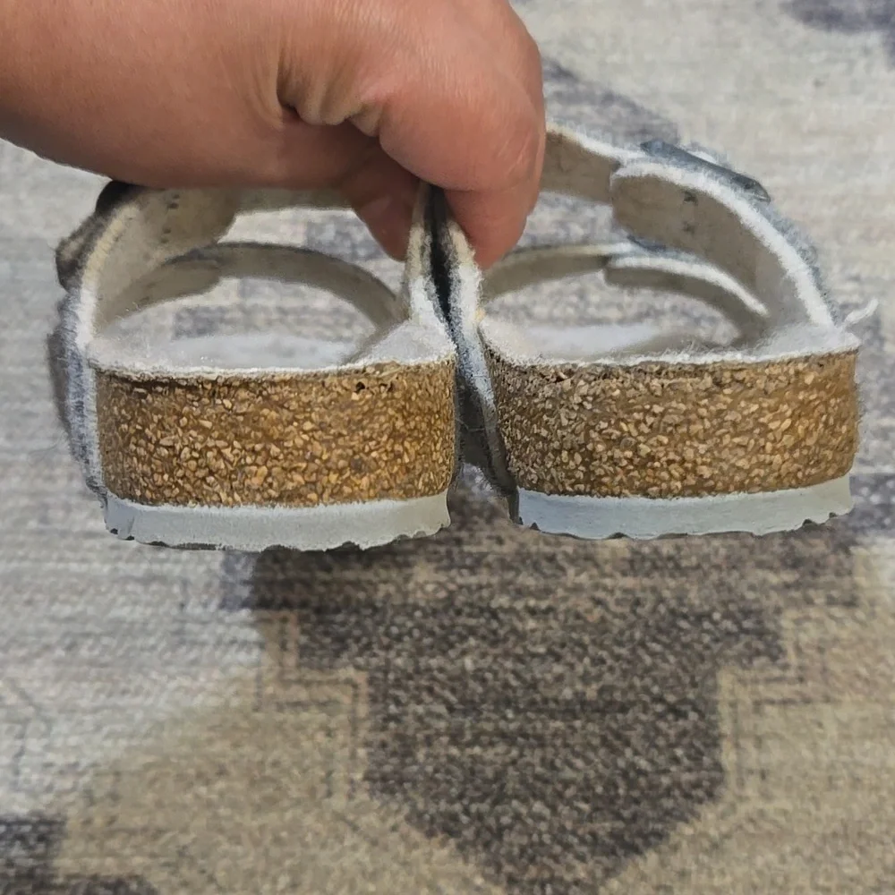 Birkenstock Kids Arizona Rivet Light Gray Wool